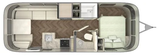 Airstream International 25FB floor plan