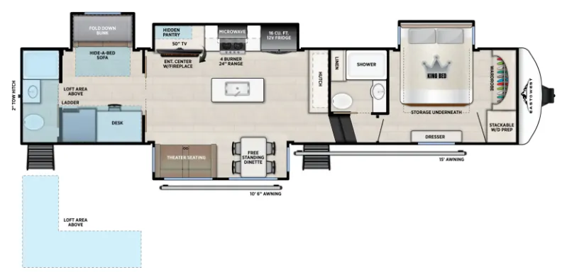 East to West Tandara 387BH floor plan