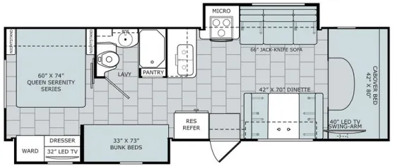 2017 Holiday Rambler Vesta 30D floor plan