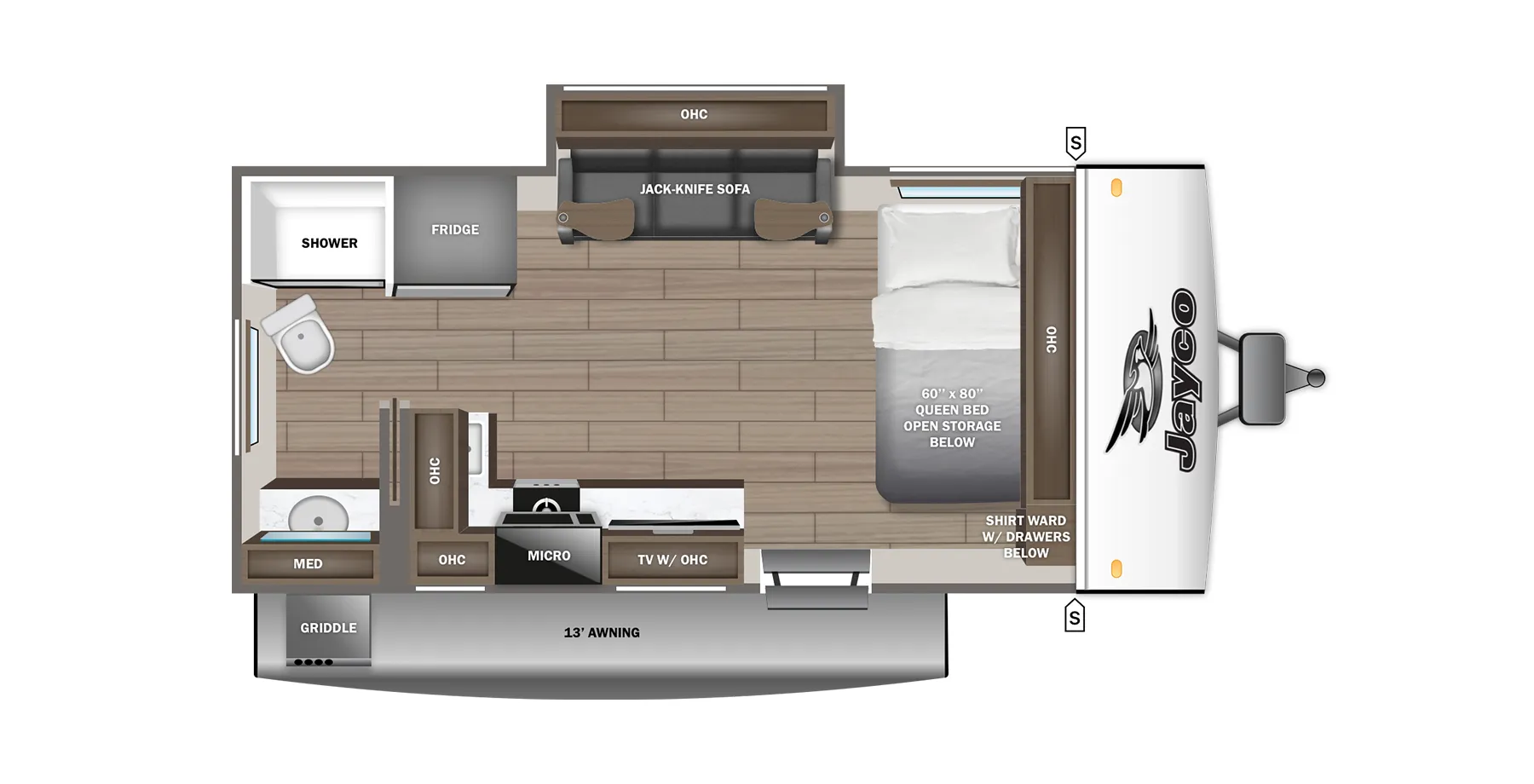 Jayco Jay Feather Air 16RB floor plan