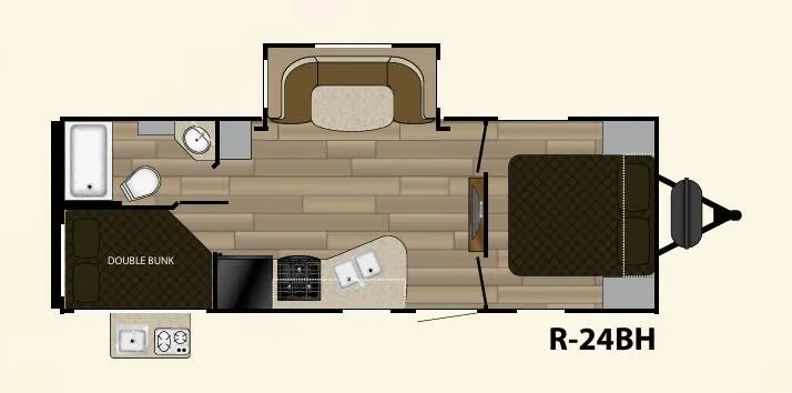 Cruiser RV Radiance 24BH floor plan