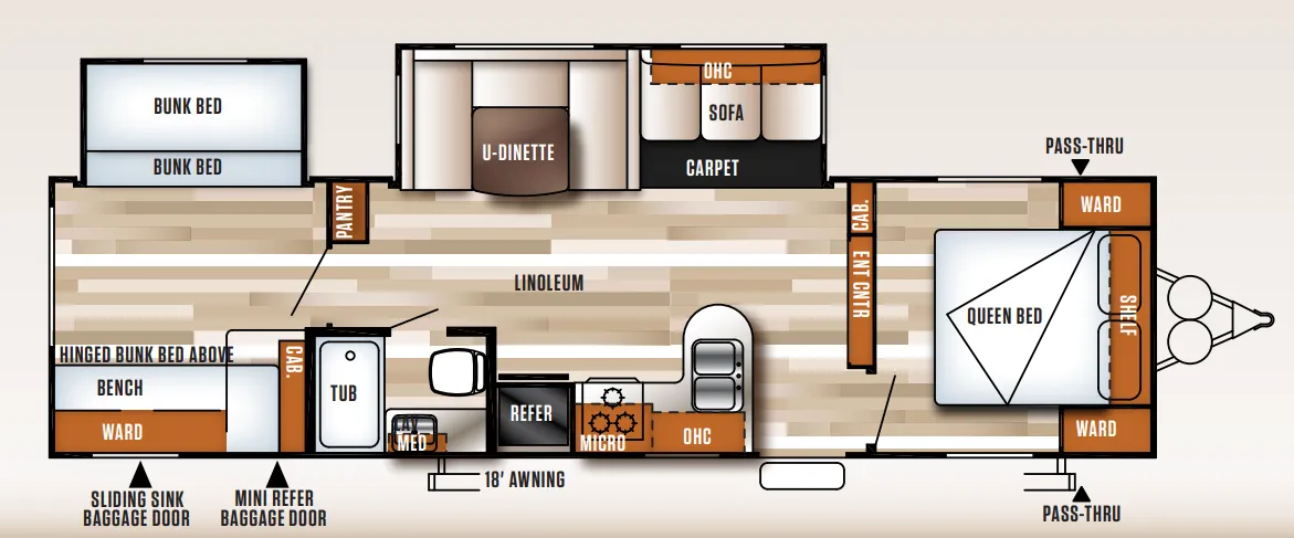 Forest River Salem 28CKDS floor plan