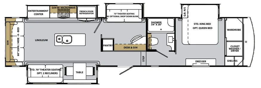 Forest River Cardinal Luxury 3525SOX floor plan