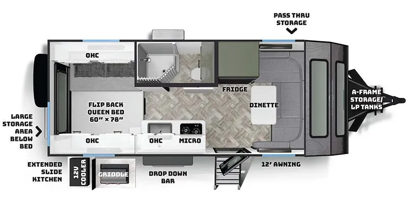 Palomino Pause 16.4 floor plan