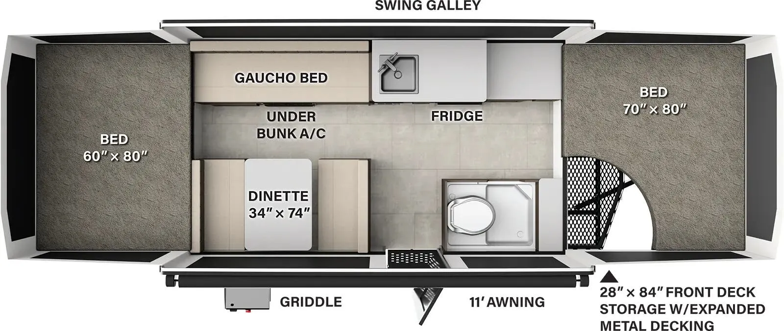 2026 Forest River Rockwood Freedom 2270FT - Floor plan