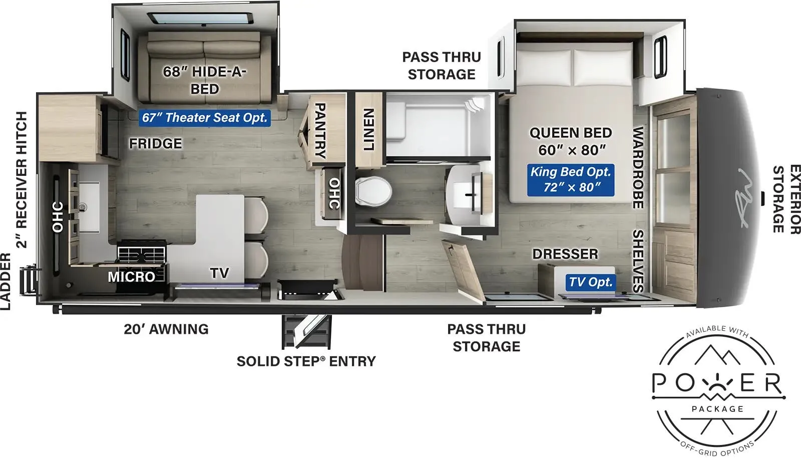 2025 Forest River Rockwood Signature R281RK - Floor plan