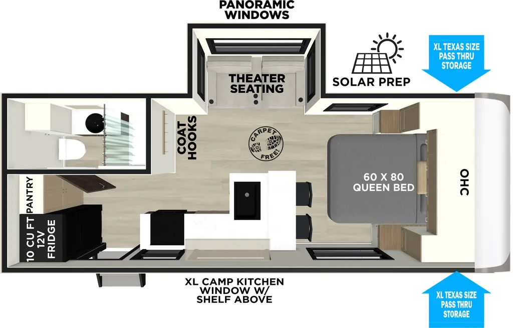 2026 Forest River Salem Hemisphere Hyper-Lyte 21RBHL floor plan