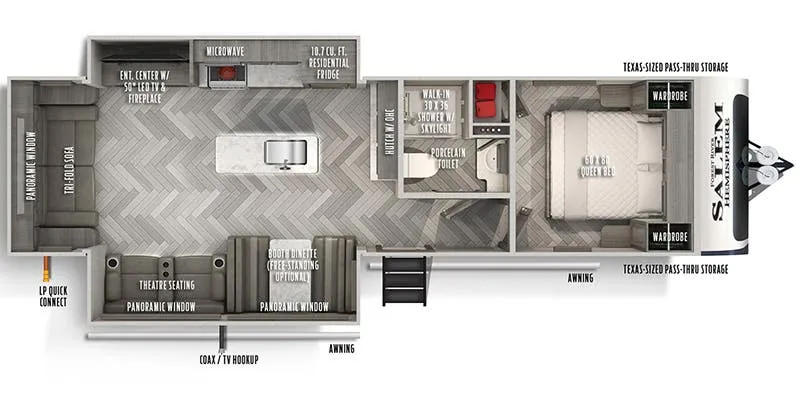 2022 Forest River Salem Hemisphere 271RL - Floor plan