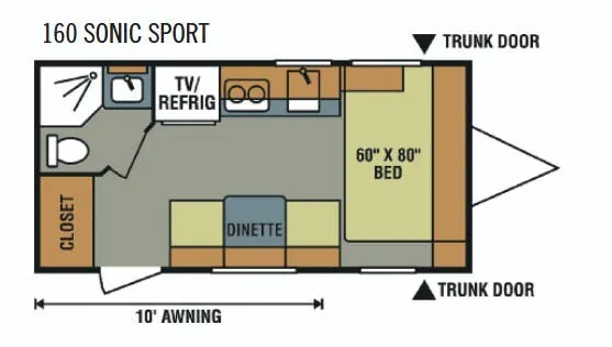 Venture RV Sonic Sport 160 floor plan
