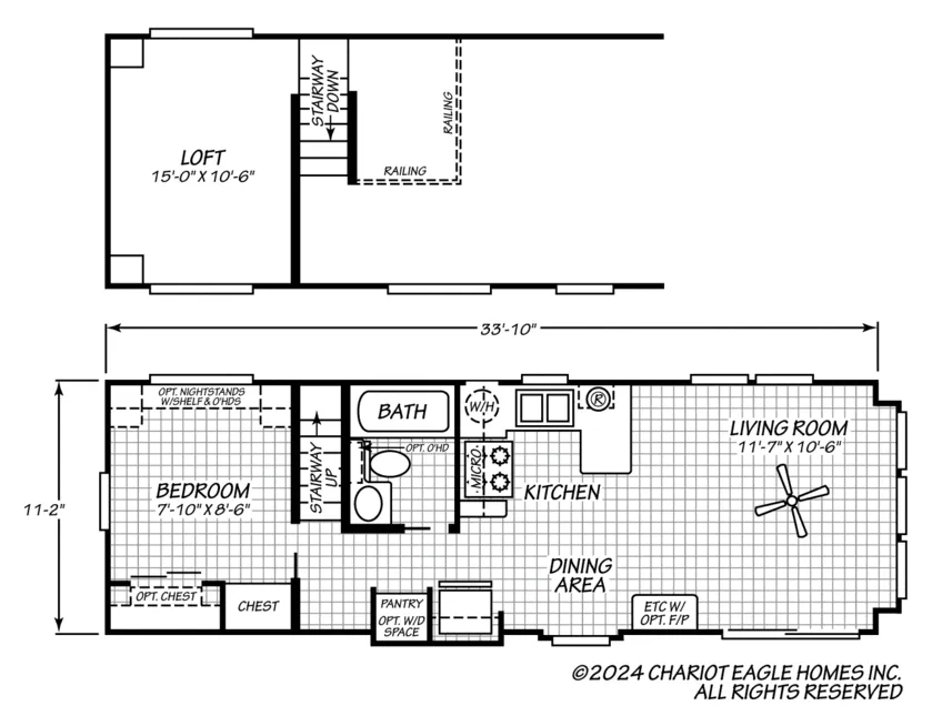 Chariot Eagle Seashore Cottages 12351C floor plan