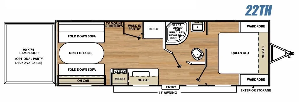 Coachmen Catalina Trail Blazer 22TH floor plan