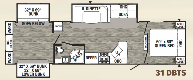 Palomino Puma 31DBTS floor plan