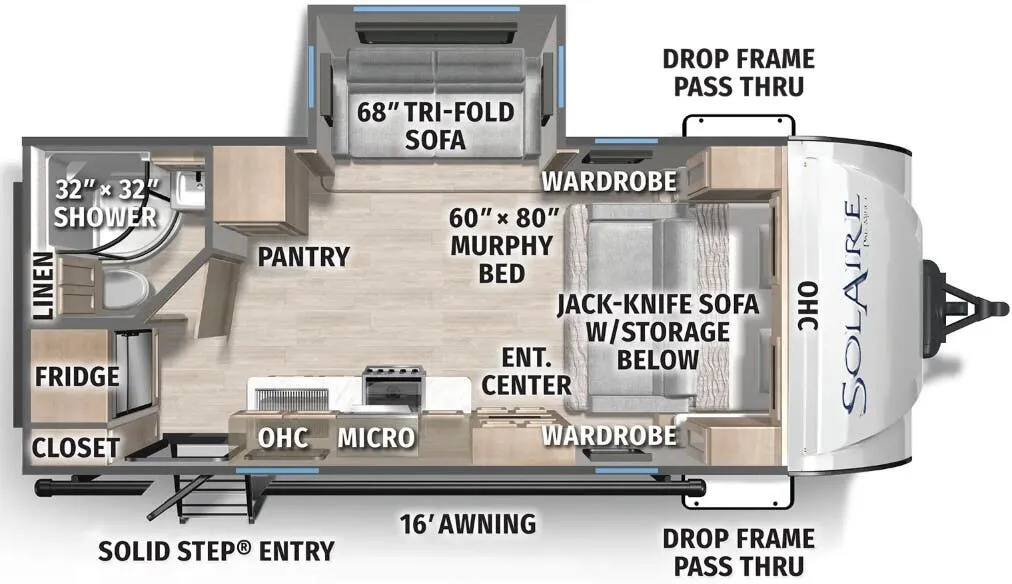 Forest River Solaire 2080RBS floor plan