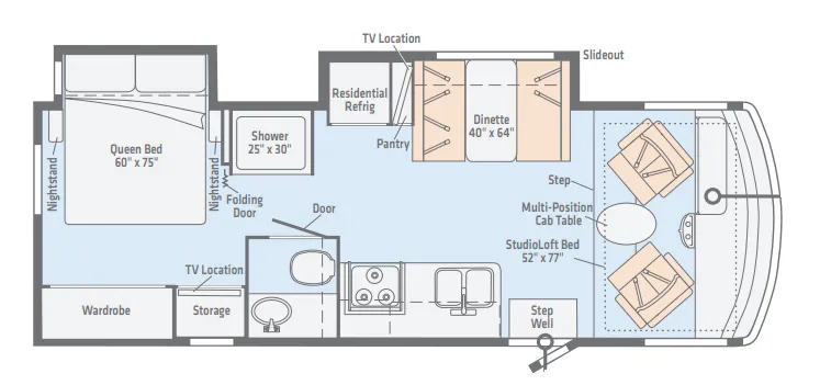 Winnebago Intent 26M floor plan
