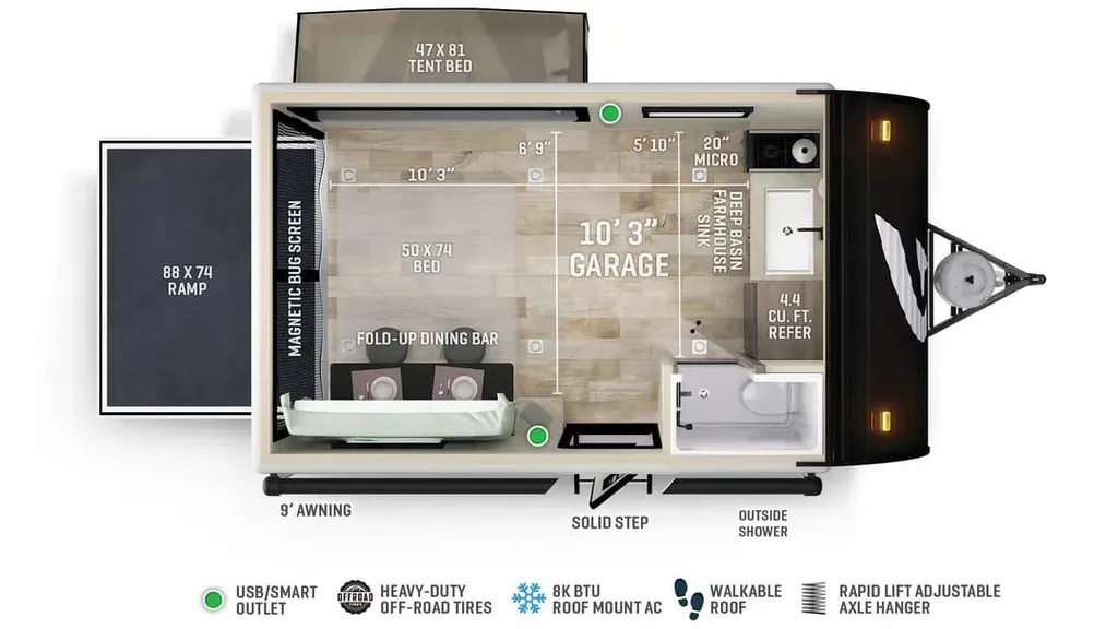 2026 Wayfinder RV GO LITE BOULDERBACK floor plan