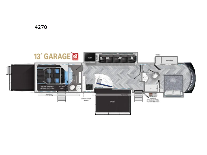 2023 Heartland Cyclone 4270 floor plan