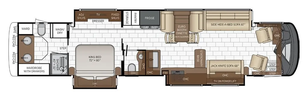 2027 Newmar Essex 4569 - Floor plan
