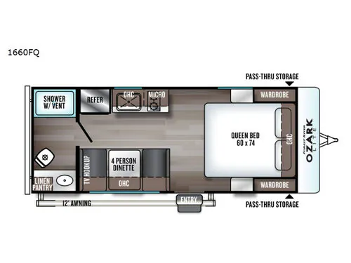 2019 Forest River Ozark 1660FQ - Photo 2