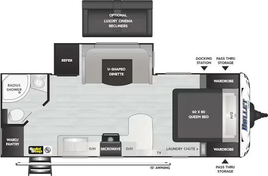 Keystone Bullet Premium 221RBS floor plan