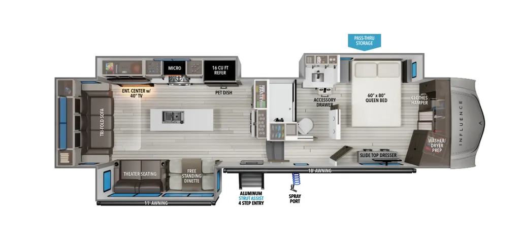 2026 Grand Design Influence 3503GK floor plan