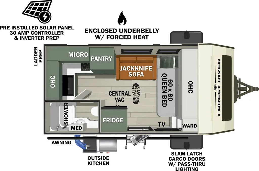 2025 Forest River No Boundaries NB180 floor plan