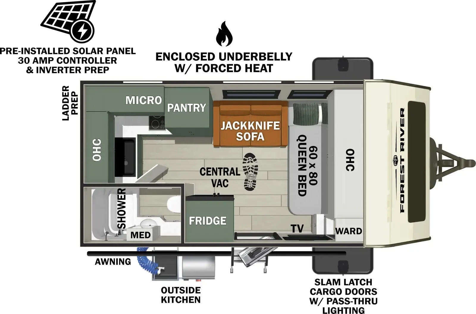 2025 Forest River No Boundaries NB180 - Floor plan