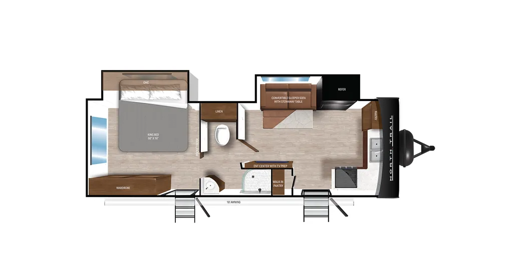 2024 Heartland North Trail 25FK floor plan