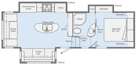 Winnebago Minnie Plus 27RLTS floor plan