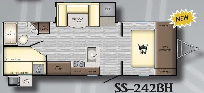 CrossRoads Sunset Trail Super Lite 242BH floor plan