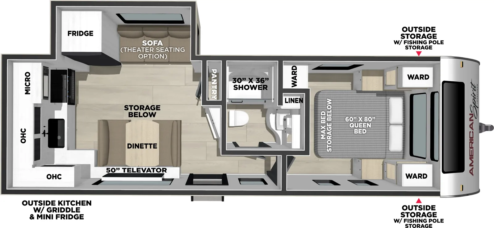 2027 Coachmen American Spirit 2560RK - Floor plan