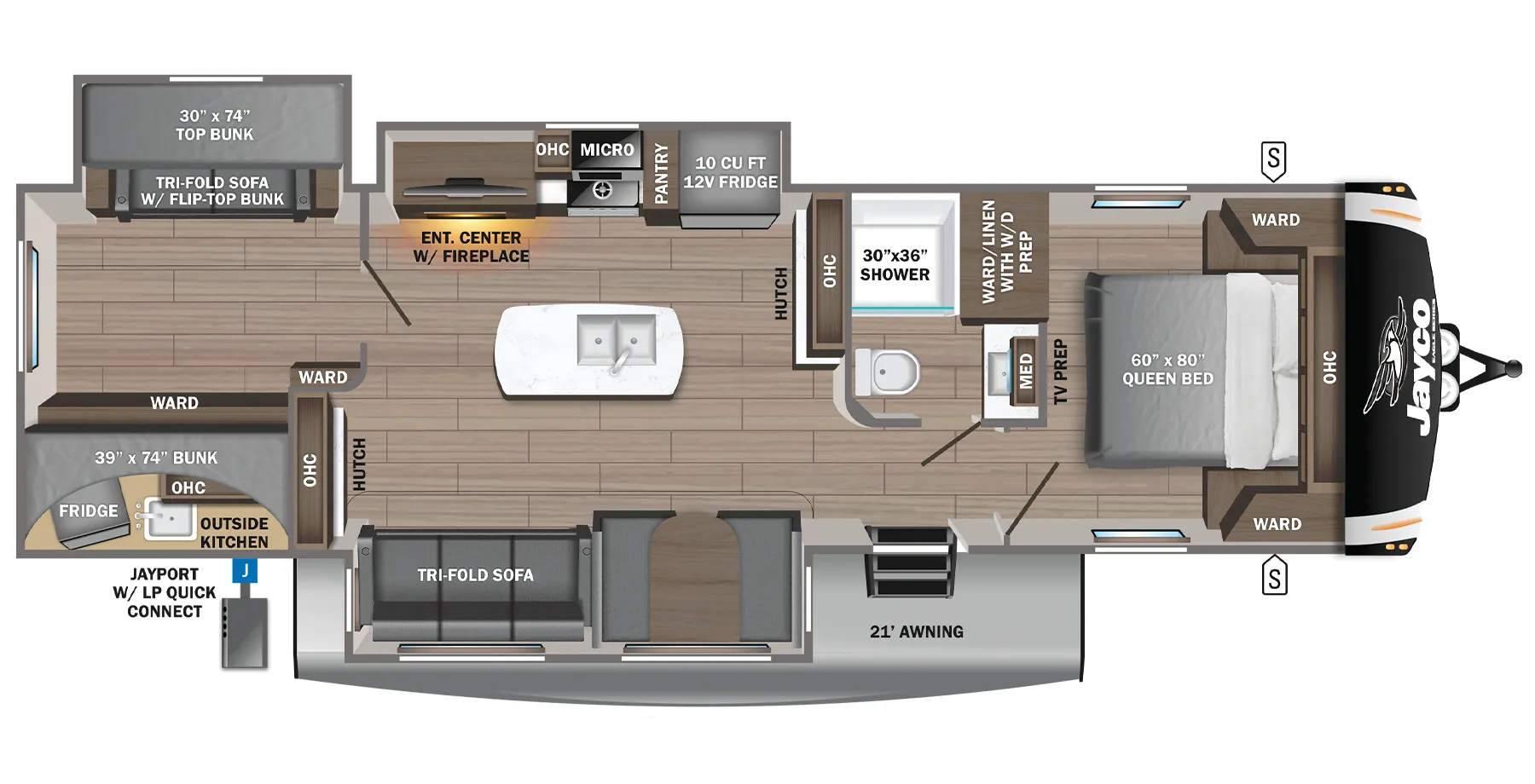 2023 Jayco Eagle HT 312BHOK - Floor plan