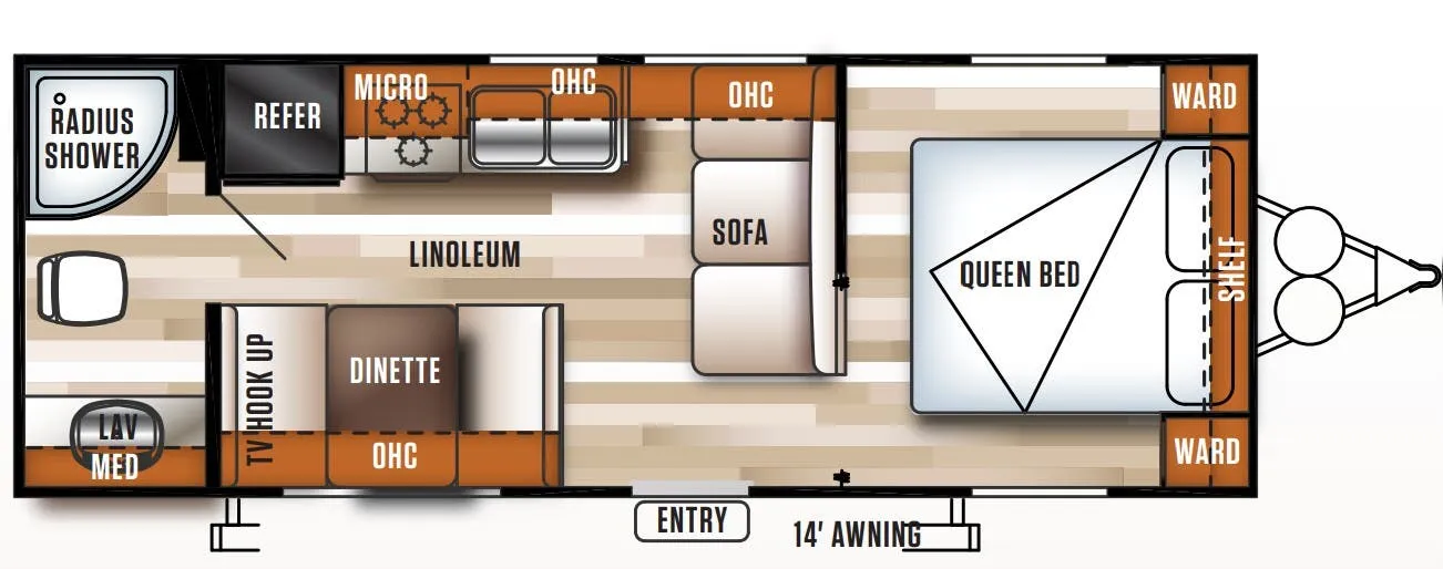 Forest River Salem Cruise Lite 241QBXL floor plan