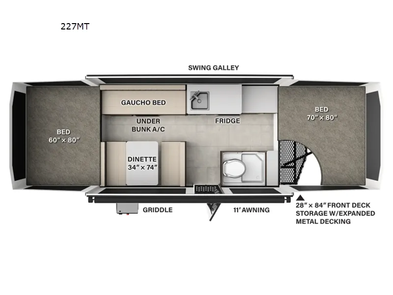 2026 Forest River Flagstaff MAC Series 227MT - Floor plan