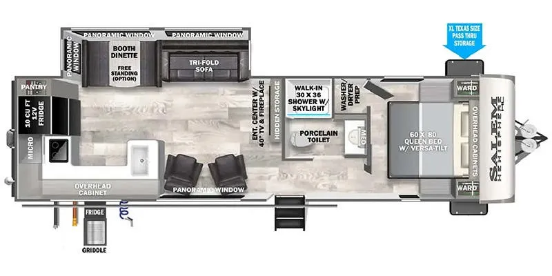 2024 Forest River Wildwood Heritage Glen Hyper-Lyte 27RKHL - Floor plan