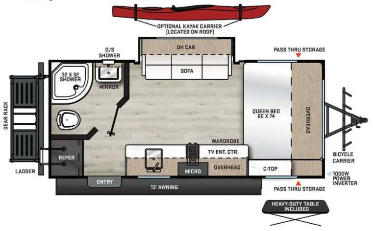 Coachmen Catalina Expedition 192FQS floor plan
