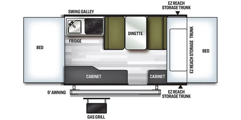 2003 Forest River Rockwood Freedom 1940F - Floor plan