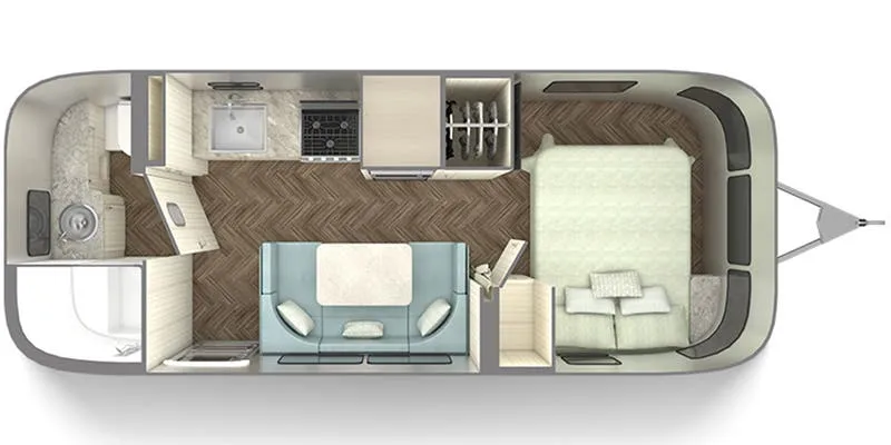 2025 Airstream International 23FB floor plan