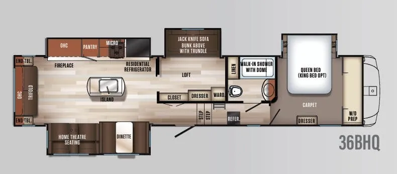 2017 Forest River Sabre 36BHQ — Floor plan