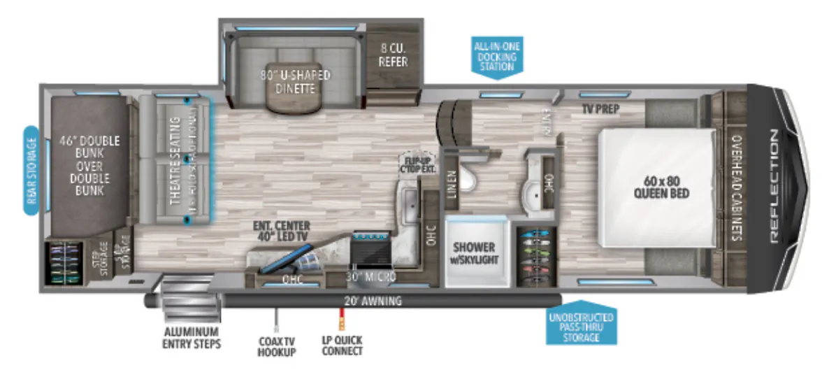 Grand Design Reflection 150 Series 268BH floor plan