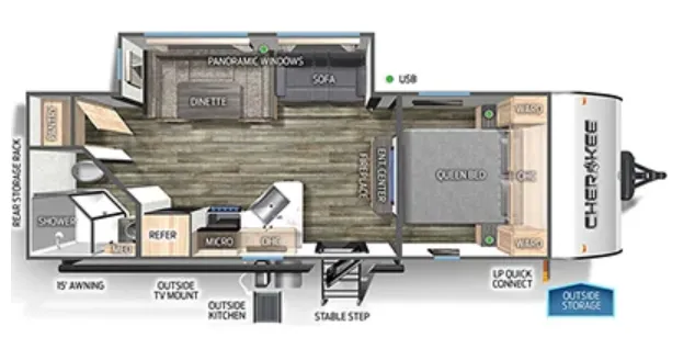 Forest River Cherokee 234DC floor plan