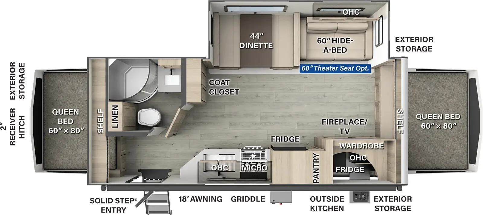 Forest River Flagstaff Shamrock 235S floor plan