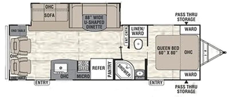 Coachmen Freedom Express Ultra Lite 281 RLDS floor plan