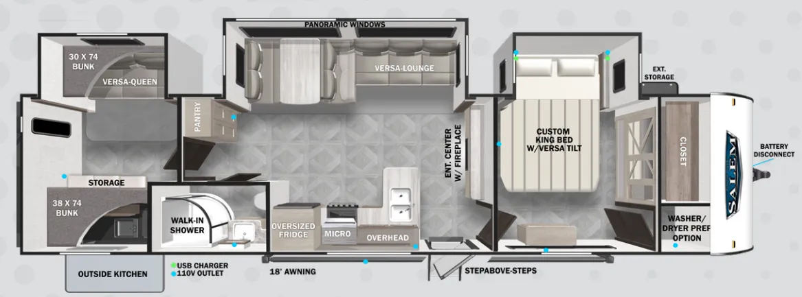 2024 Forest River Salem 33TS - Floor plan