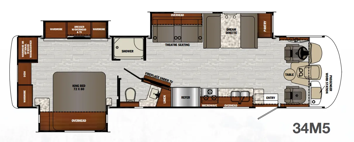 Forest River Georgetown 5 Series GT5 34M5 floor plan
