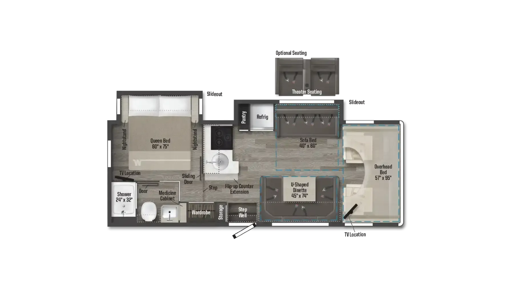 Winnebago Minnie Winnie 26T floor plan