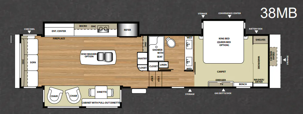 Forest River Riverstone Legacy 38MB floor plan