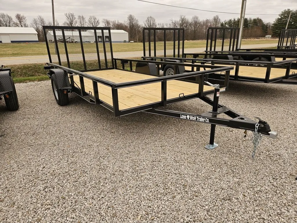 2025 Lone Wolf Trailer Company 77 x12 Single Axle Tube Rail Utility - Main photo