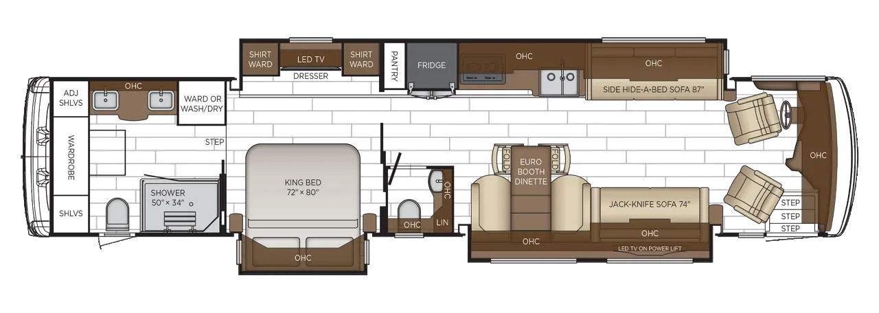Newmar Dutch Star 4370 floor plan