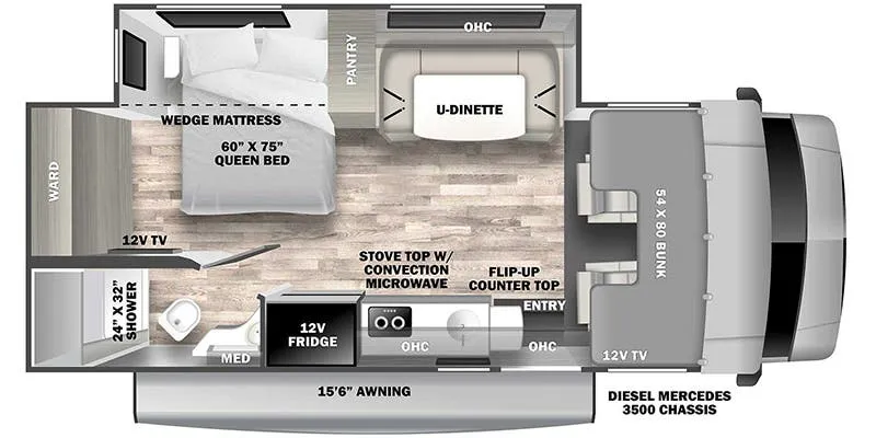 2023 Forest River Solera 24SRC - Floor plan