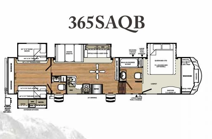 Forest River Sierra 365SAQB floor plan